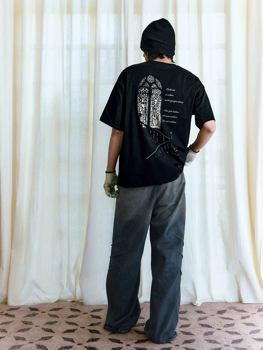 Gothic Doorway Illustration Graphic Tee - Notkicks
