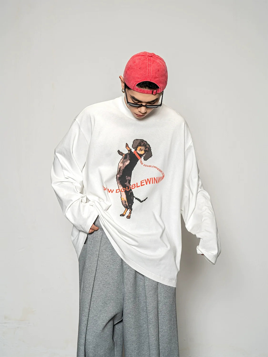 Pixel Pup Graphic Longsleeve Tee - Notkicks