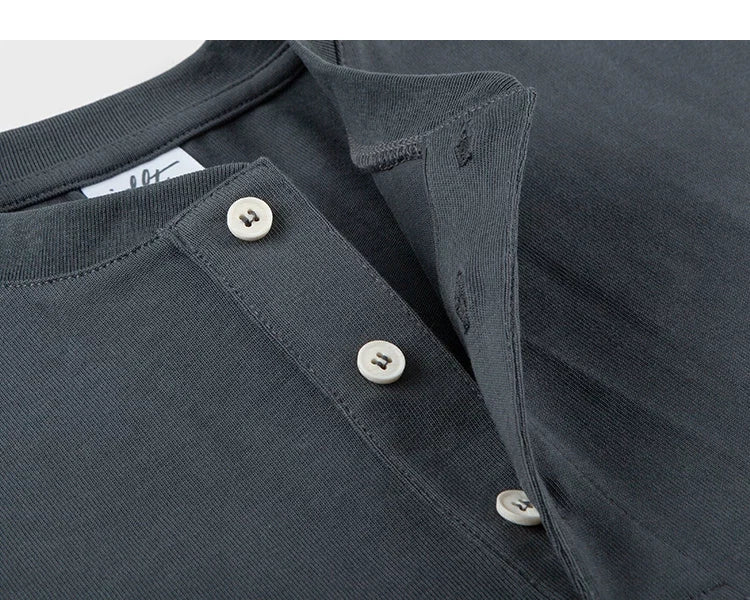 Core Crest Short-Sleeve Henley Tee - Notkicks