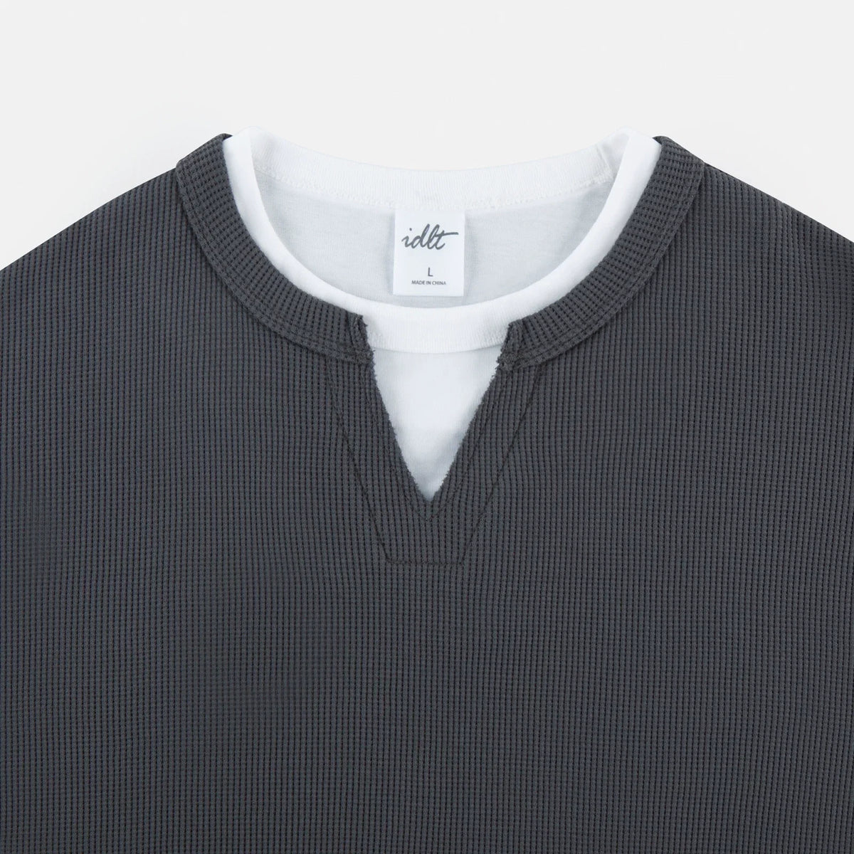 Layernotch Waffle Long Sleeve Tee - Notkicks
