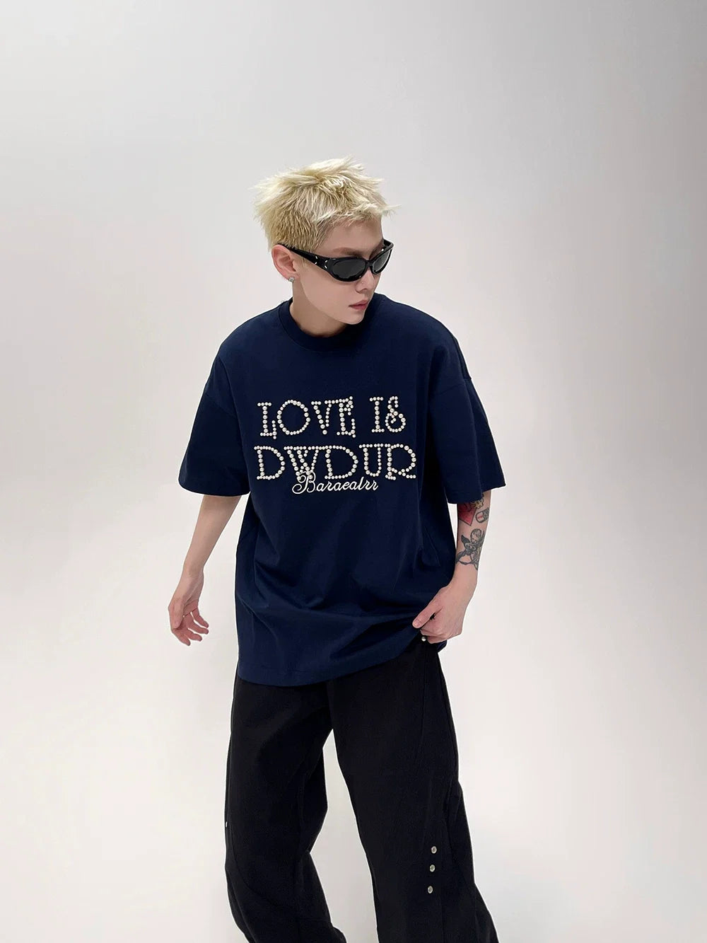 Love Is Dydup Pearl Lettering Tee - Notkicks