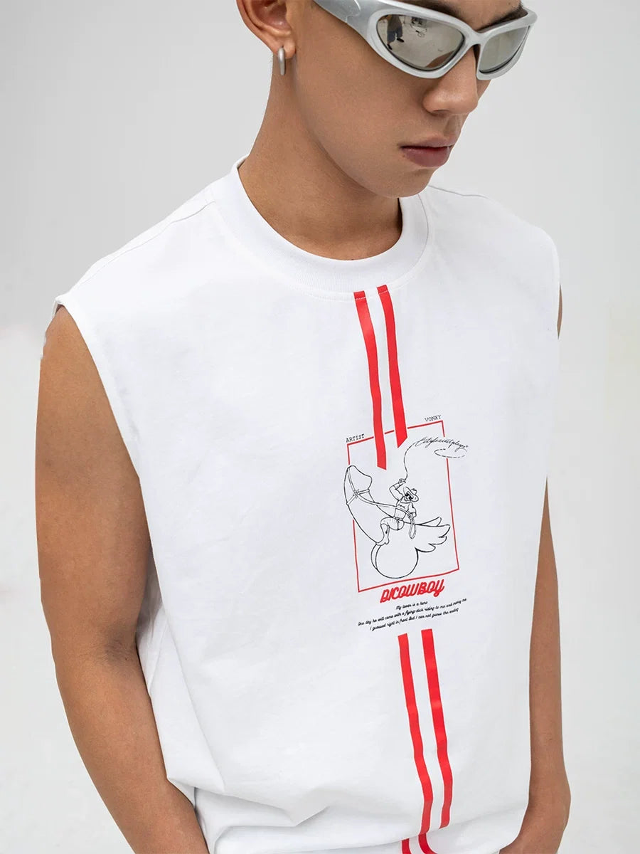 Redline Cowboy Graphic Sleeveless Tee - Notkicks