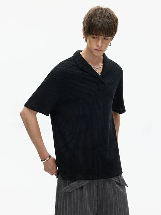 Slate Ridge Shawl Collar Knit Tee - Notkicks