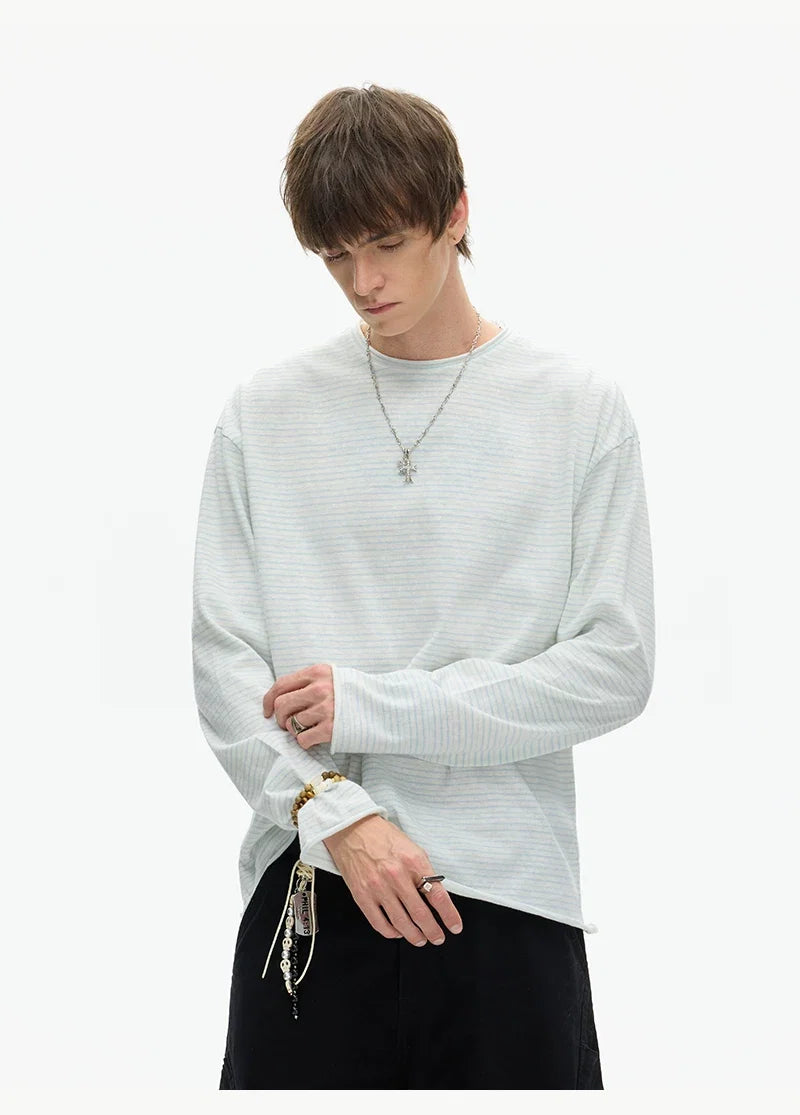 Tidal Stripe Layered Long Sleeve Tee - Notkicks
