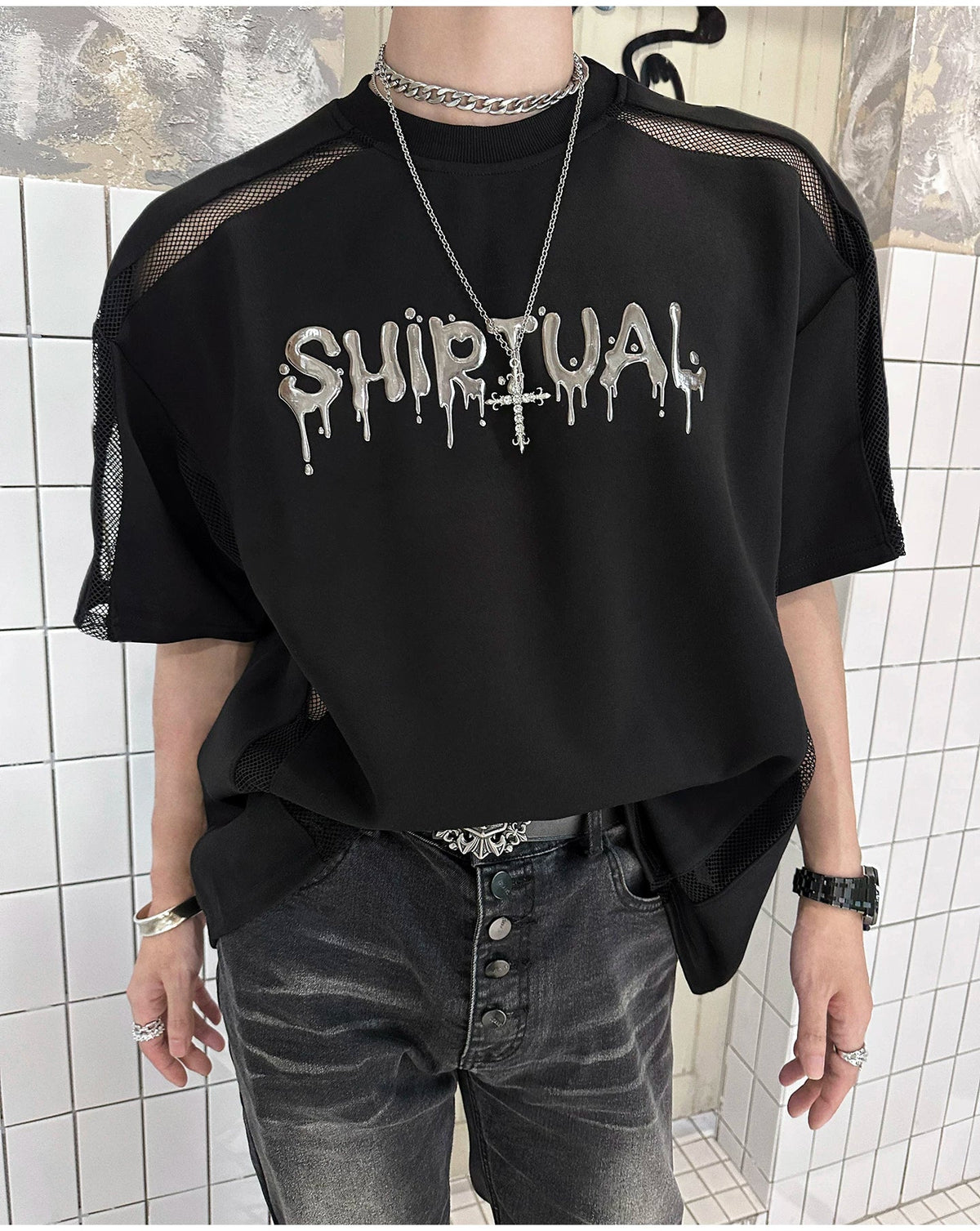 Chrome Spirit Mesh Ritual Tee - Notkicks