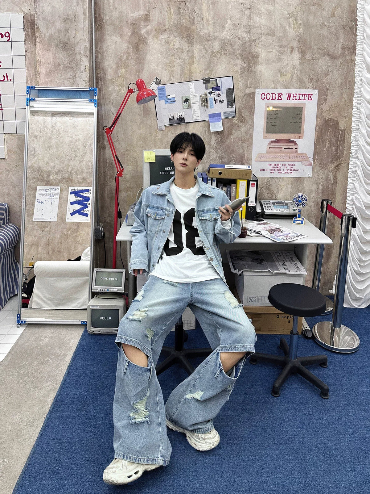 Retro Block 08 Varsity Long Tee - Notkicks