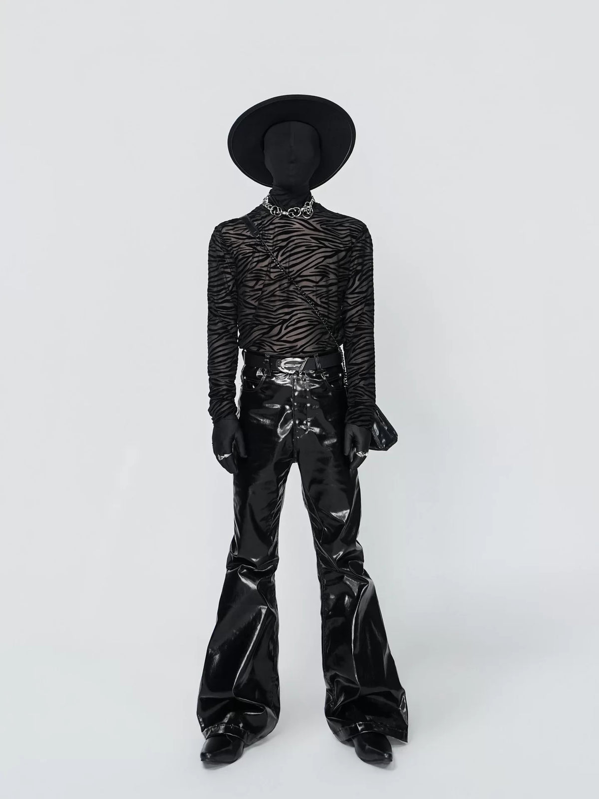 Nocturne Static Sheer Zebra Turtleneck - Notkicks