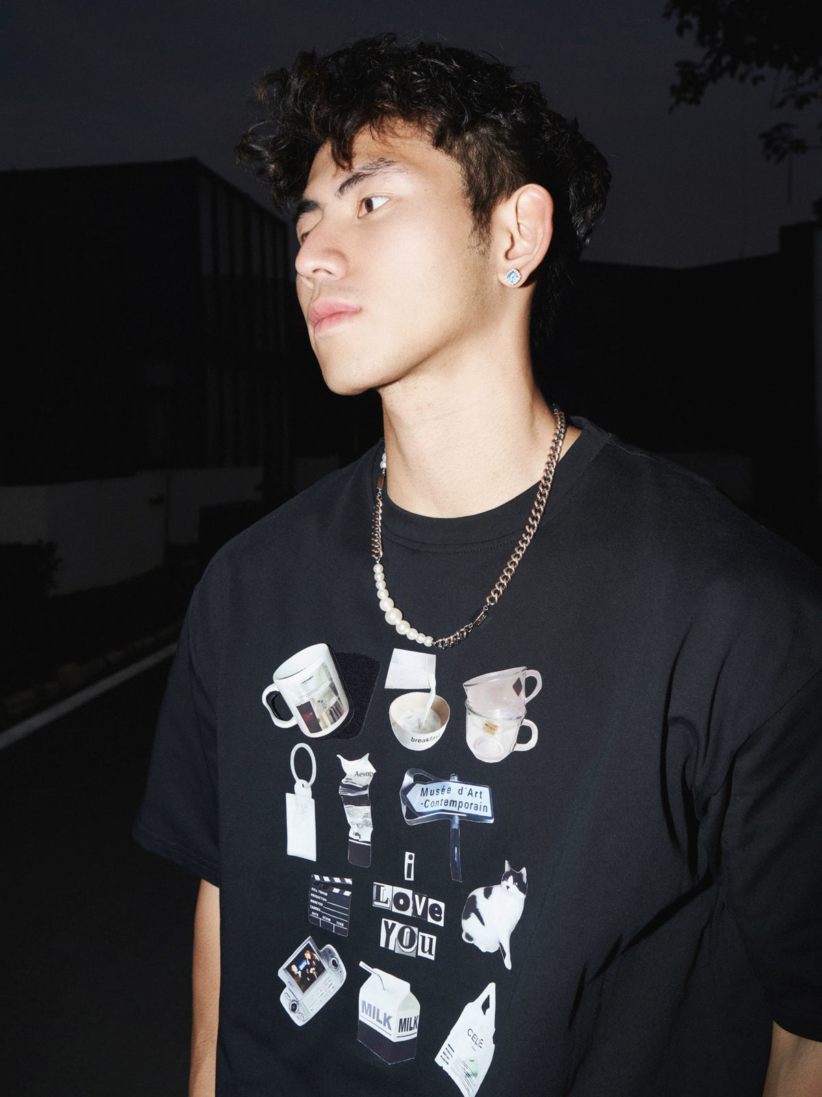 Café Print Graphic T-Shirt - Notkicks