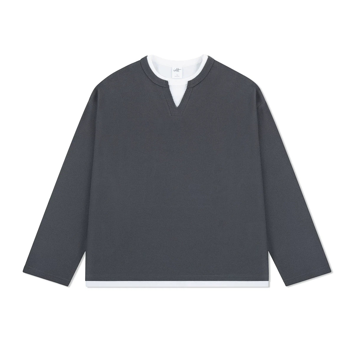 Layernotch Waffle Long Sleeve Tee - Notkicks