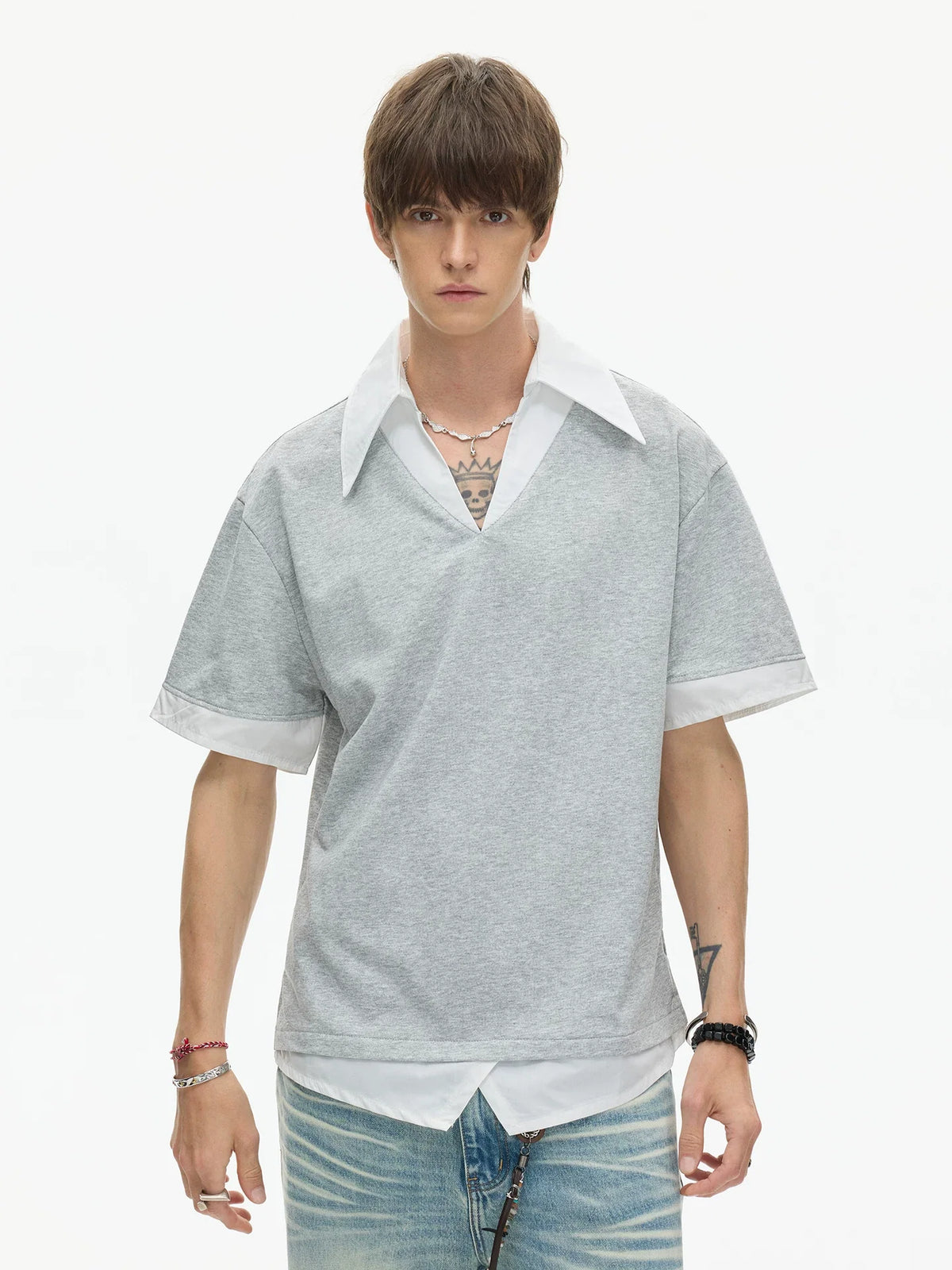 Frost Layered Collar Polo Tee - Notkicks