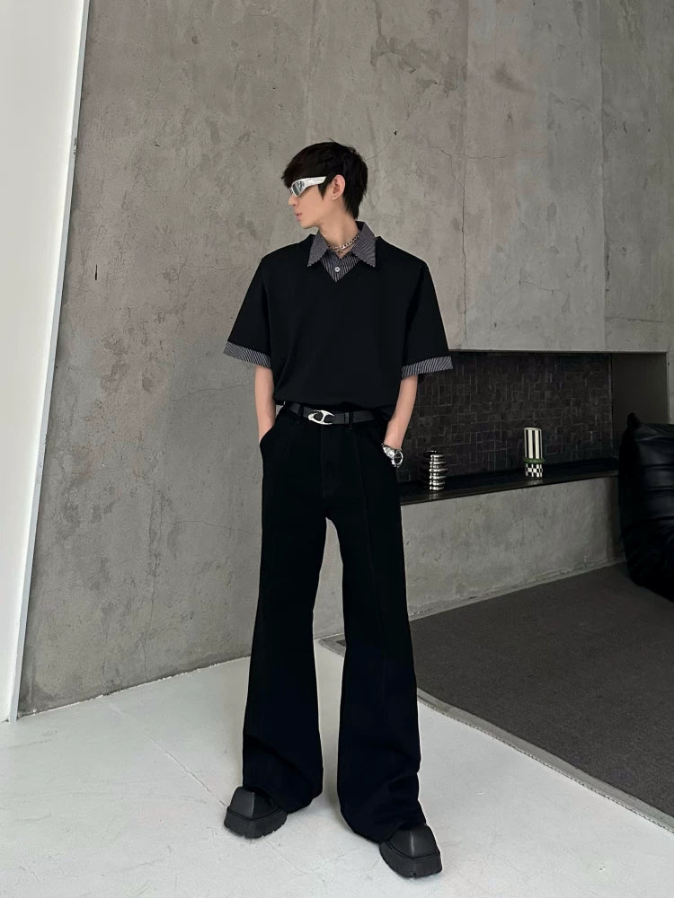 Ash Layered V-Neck Tee - Notkicks