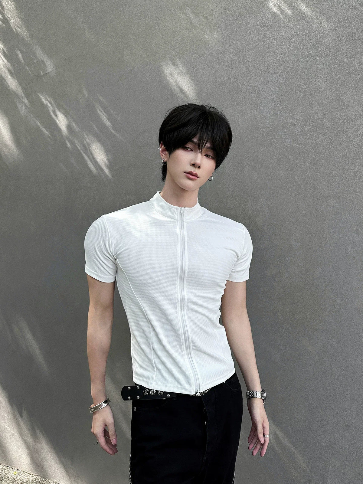 Frostgrid Sculpt Zip Mock Tee - Notkicks
