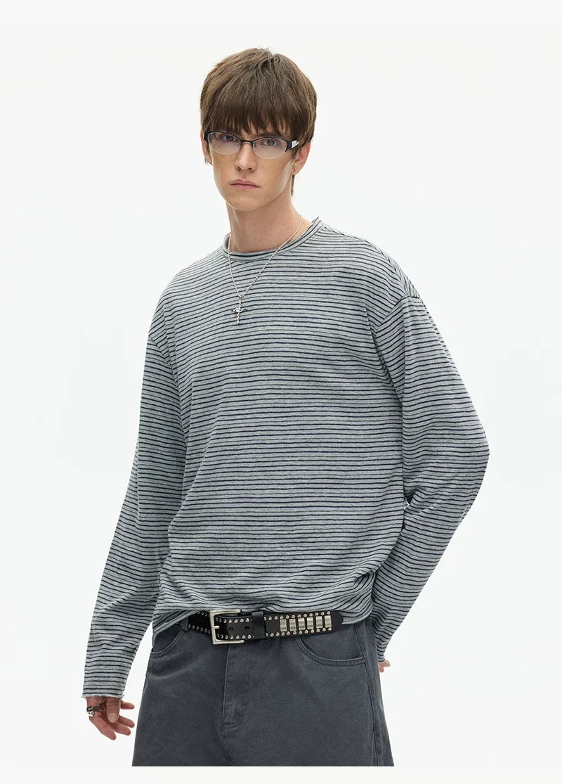 Tidal Stripe Layered Long Sleeve Tee - Notkicks