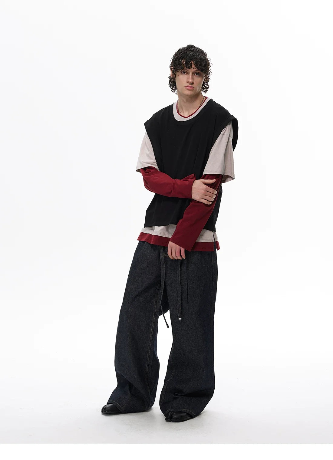 Two-Tone Stack Layer Tee Top - Notkicks