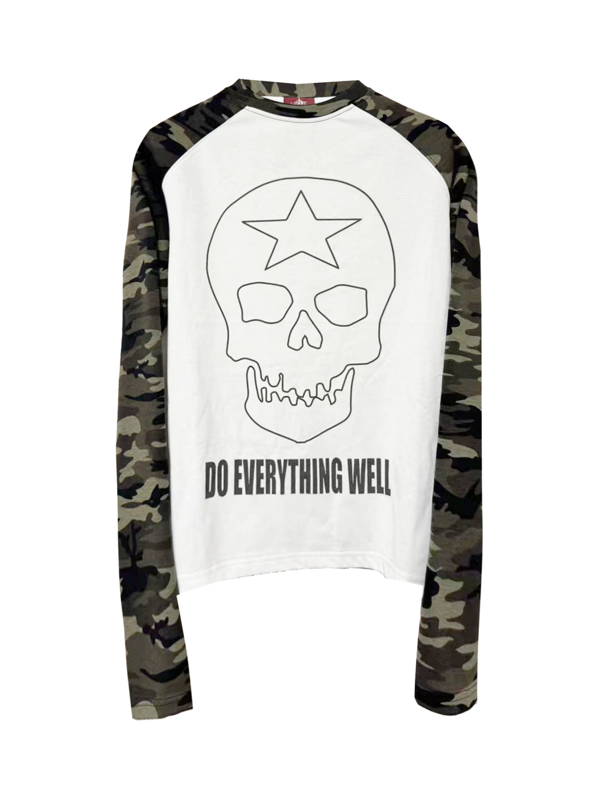Camo Skull Star Raglan Long-Sleeve Tee - Notkicks