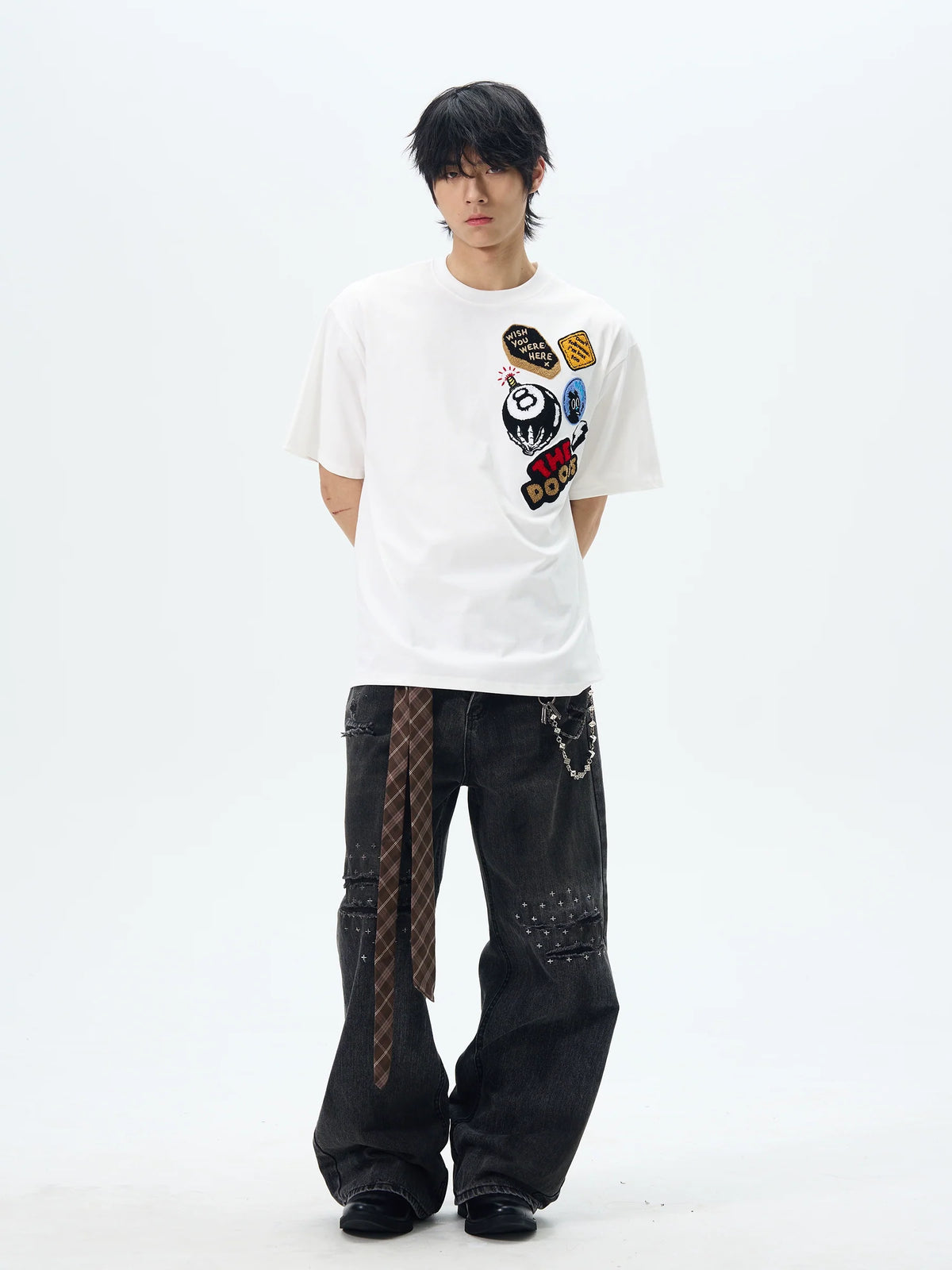 Graphic Patch "THE DOODS" T-Shirt - Notkicks