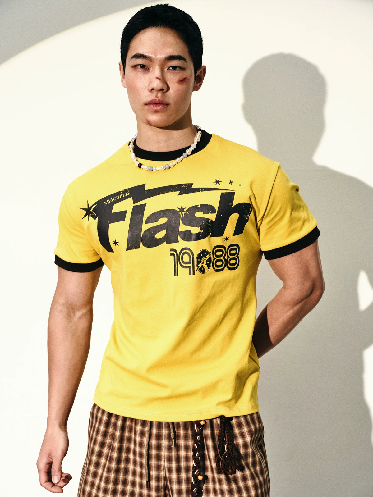 Flash 1988 Yellow Ringer Graphic Tee - Notkicks