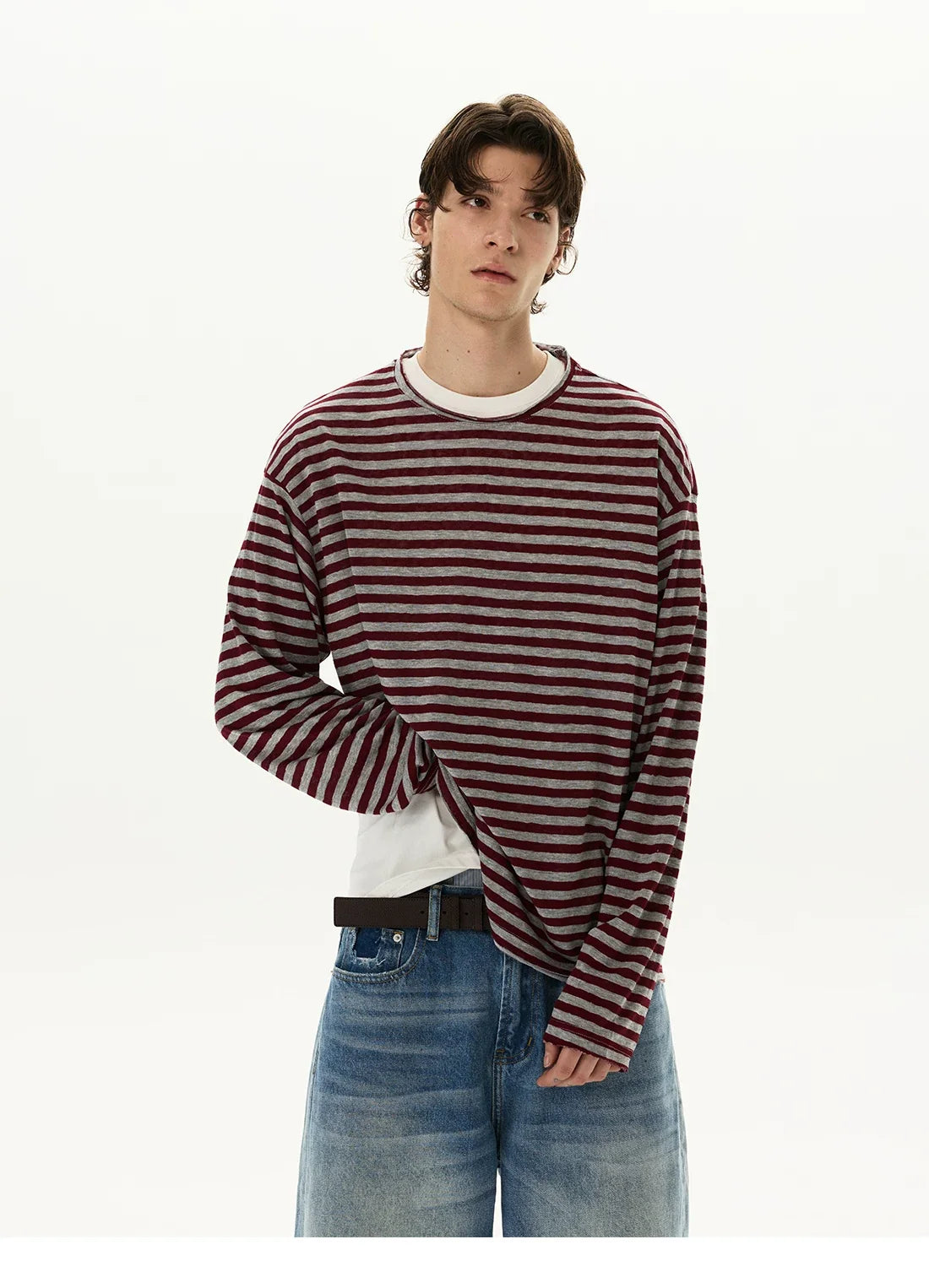 Tide Slouch Stripe Long Sleeve Tee - Notkicks