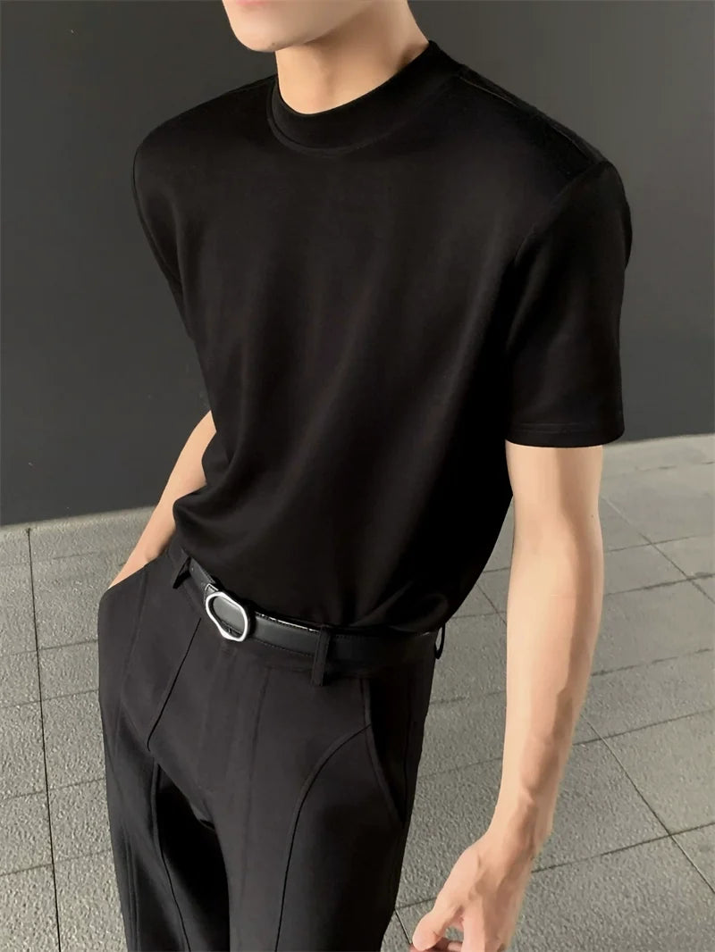 Structured Mock Neck Tee - Notkicks