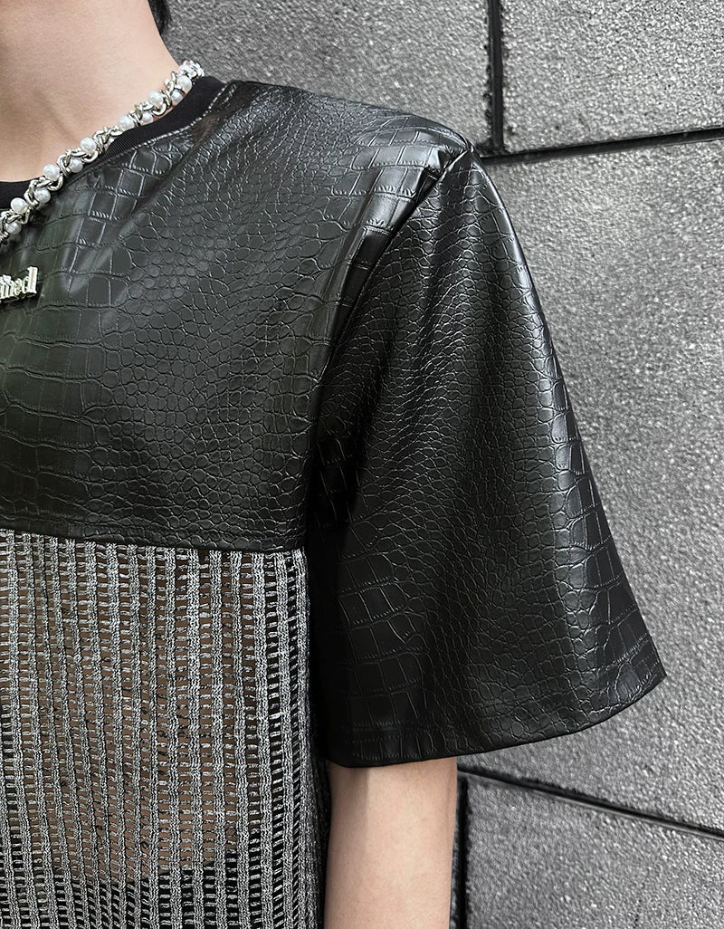 Chrome Grid Splice Panel Tee - Notkicks