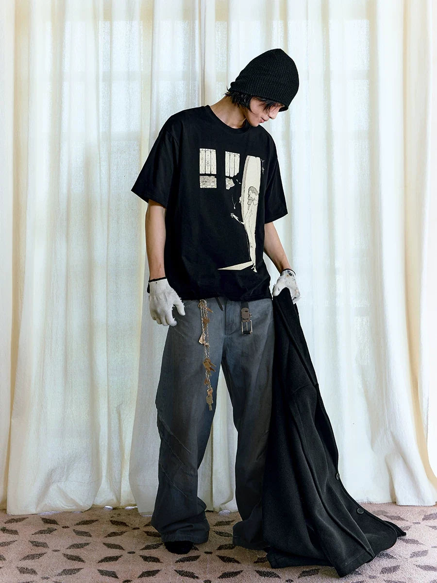 Gothic Doorway Illustration Graphic Tee - Notkicks