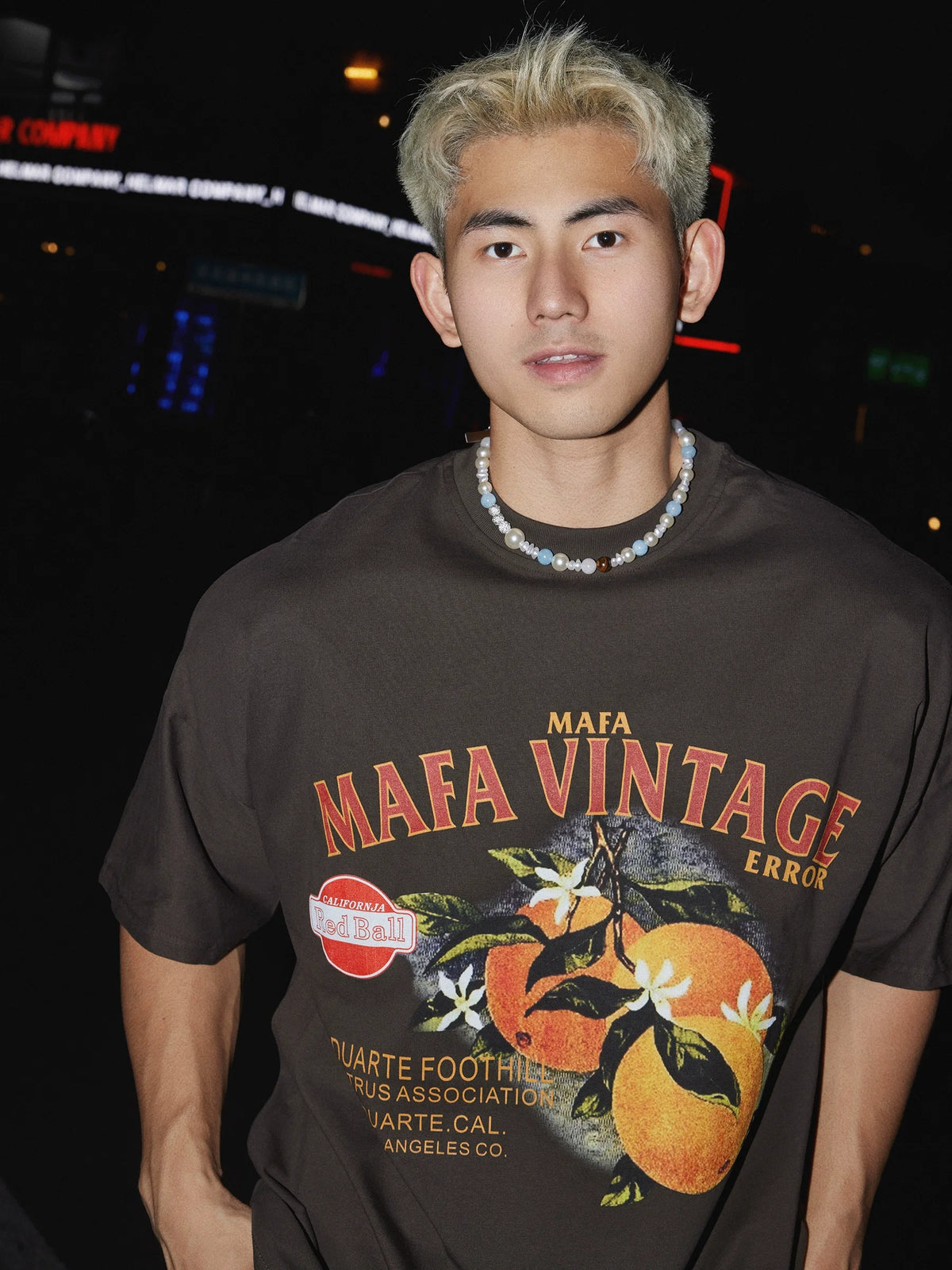 Graphic T-Shirt with Orange Fruit Print - Notkicks