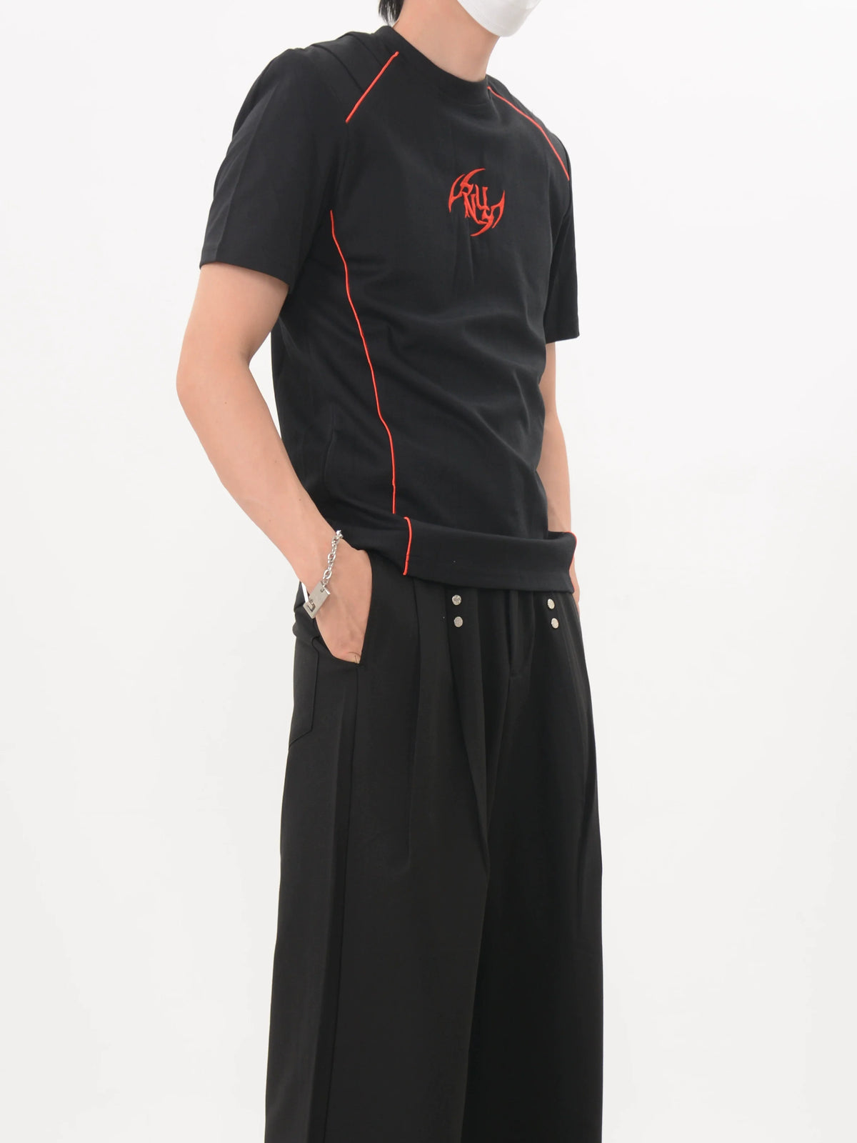 Crimson Circuit Fitted Tee - Notkicks