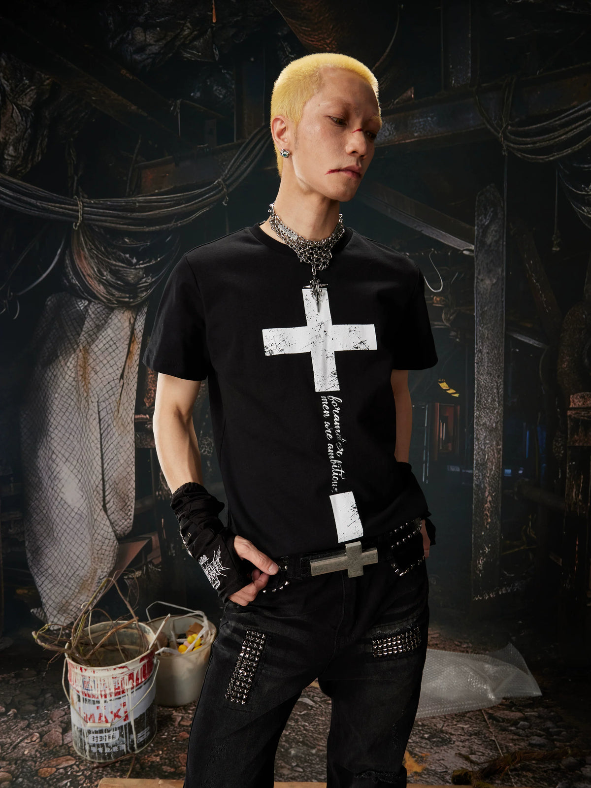 Sanctum Script Cross Graphic Tee - Notkicks