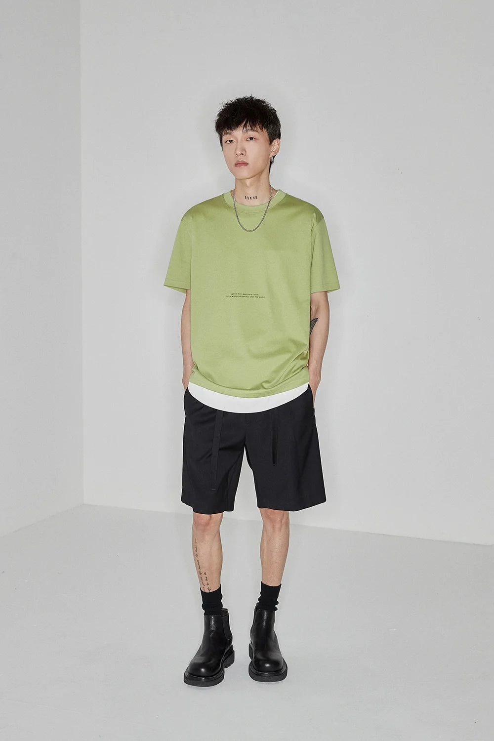 Color Block Letter Print Standard Tee - Notkicks