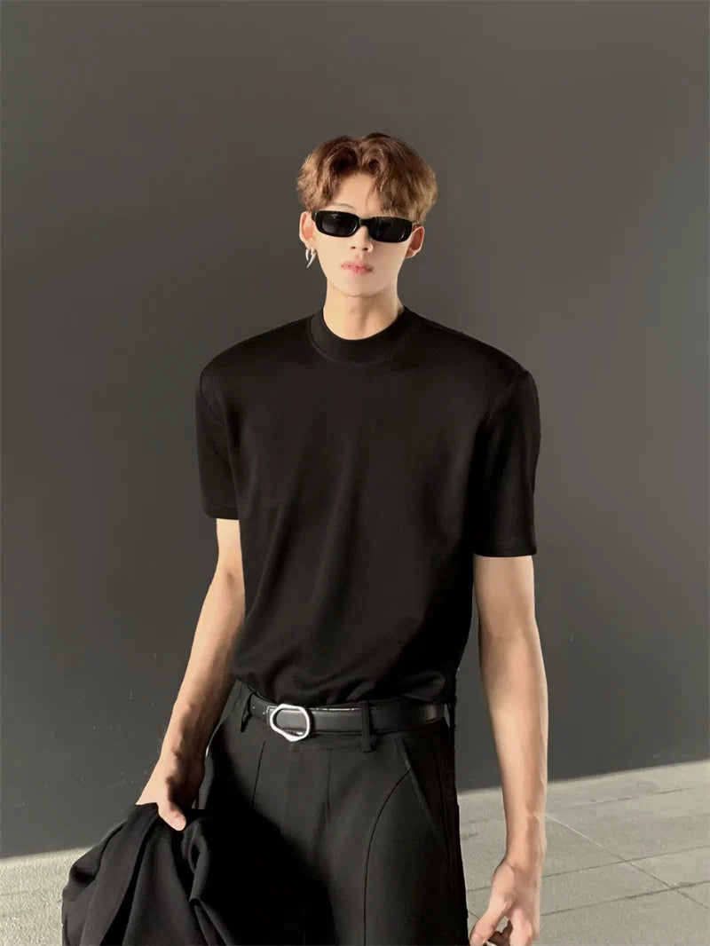 Structured Mock Neck Tee - Notkicks