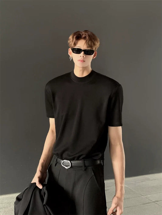 Structured Mock Neck Tee - Notkicks