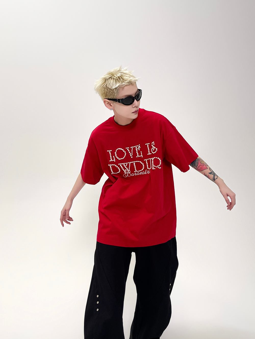 Love Is Dydup Pearl Lettering Tee - Notkicks
