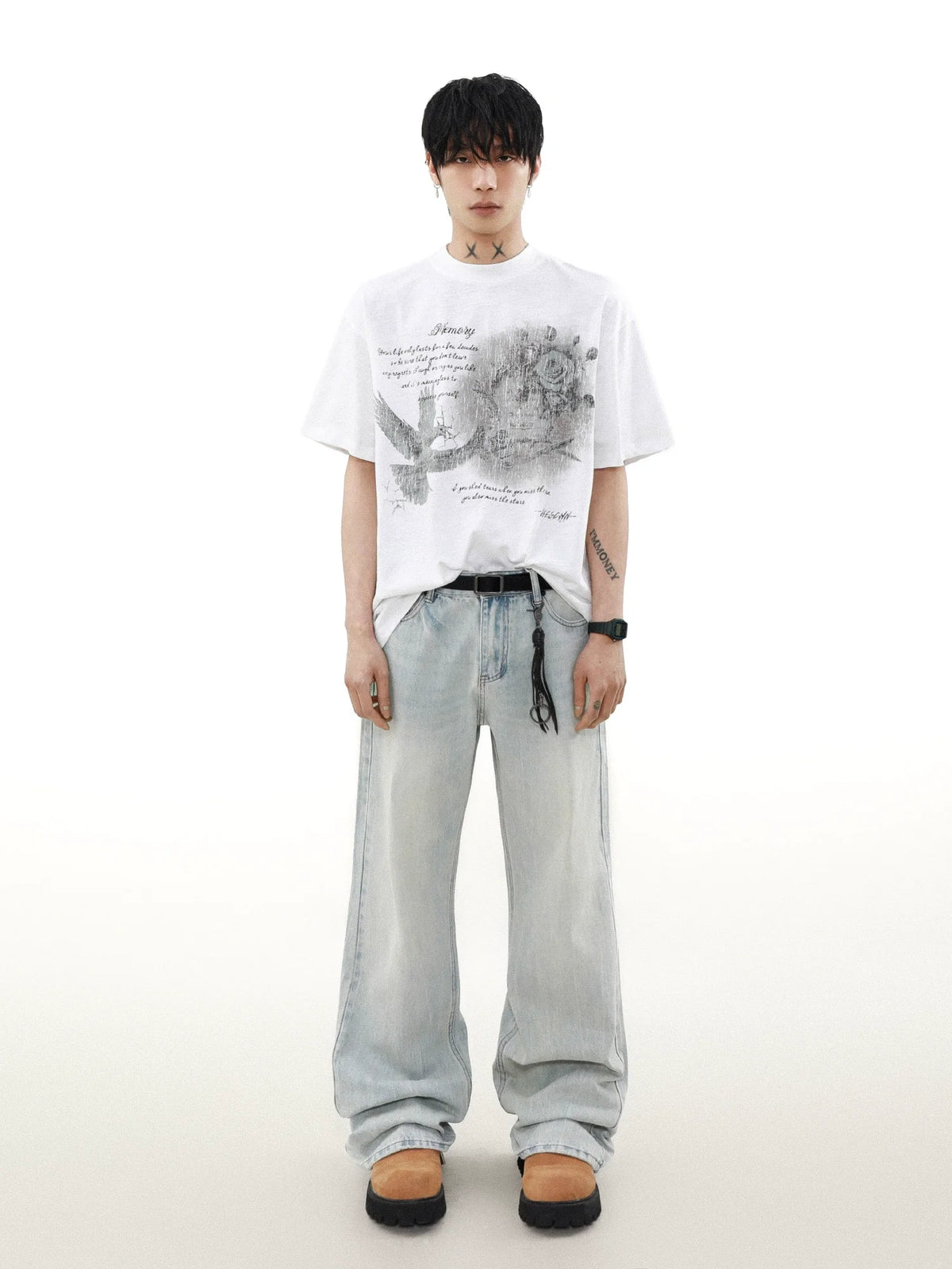Faded Memory Dove Graphic Tee - Notkicks
