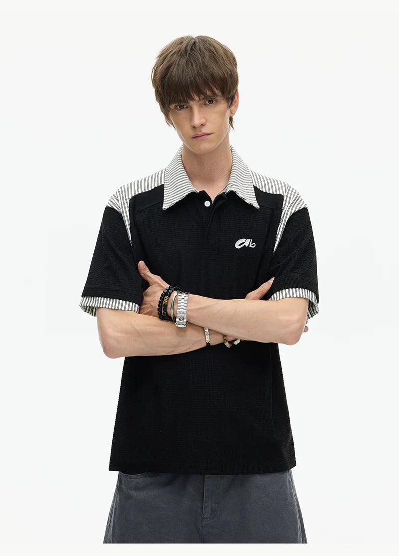 Stripe Collar Club Polo Tee - Notkicks