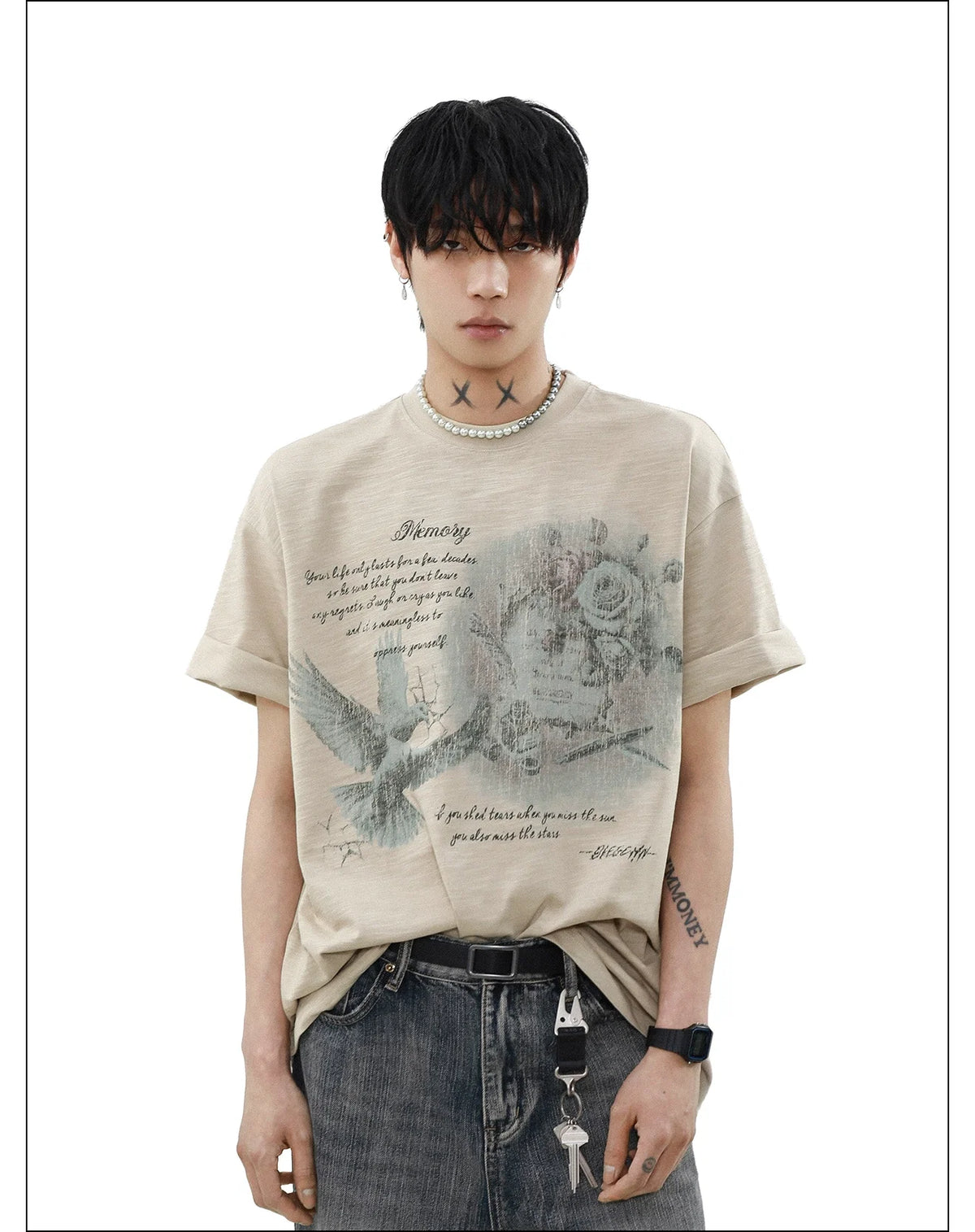 Faded Memory Dove Graphic Tee - Notkicks