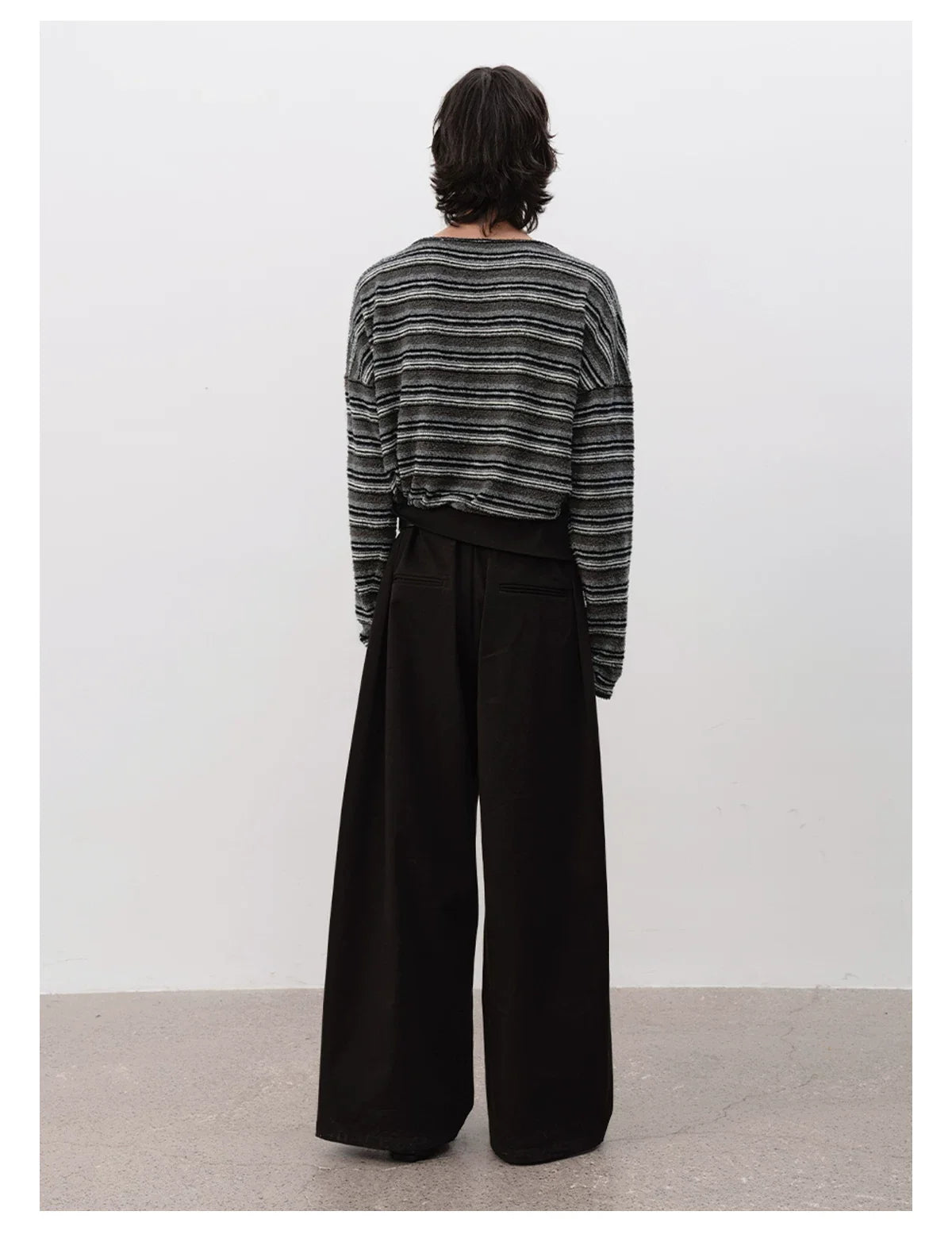 Textured Stripe Relaxed Knit Top - Notkicks