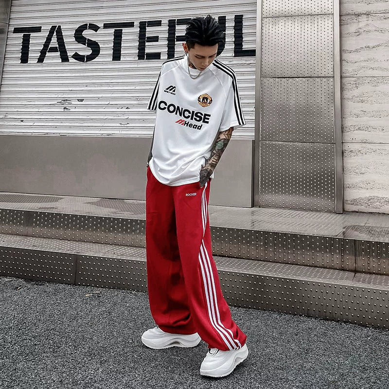 Concise Triple‑Stripe Street Jersey Tee - Notkicks
