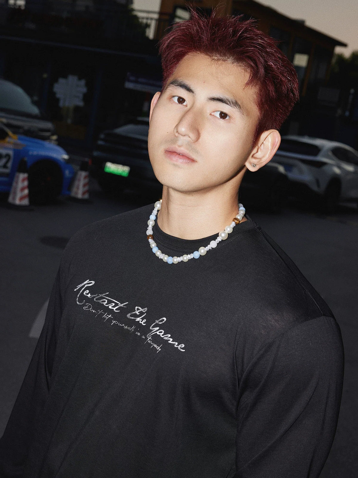 Midnight Reset Script Long Sleeve Tee - Notkicks
