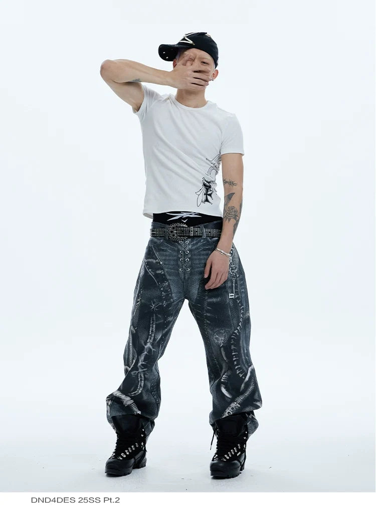 Tattoo Graphic Fitted T-Shirt - Notkicks
