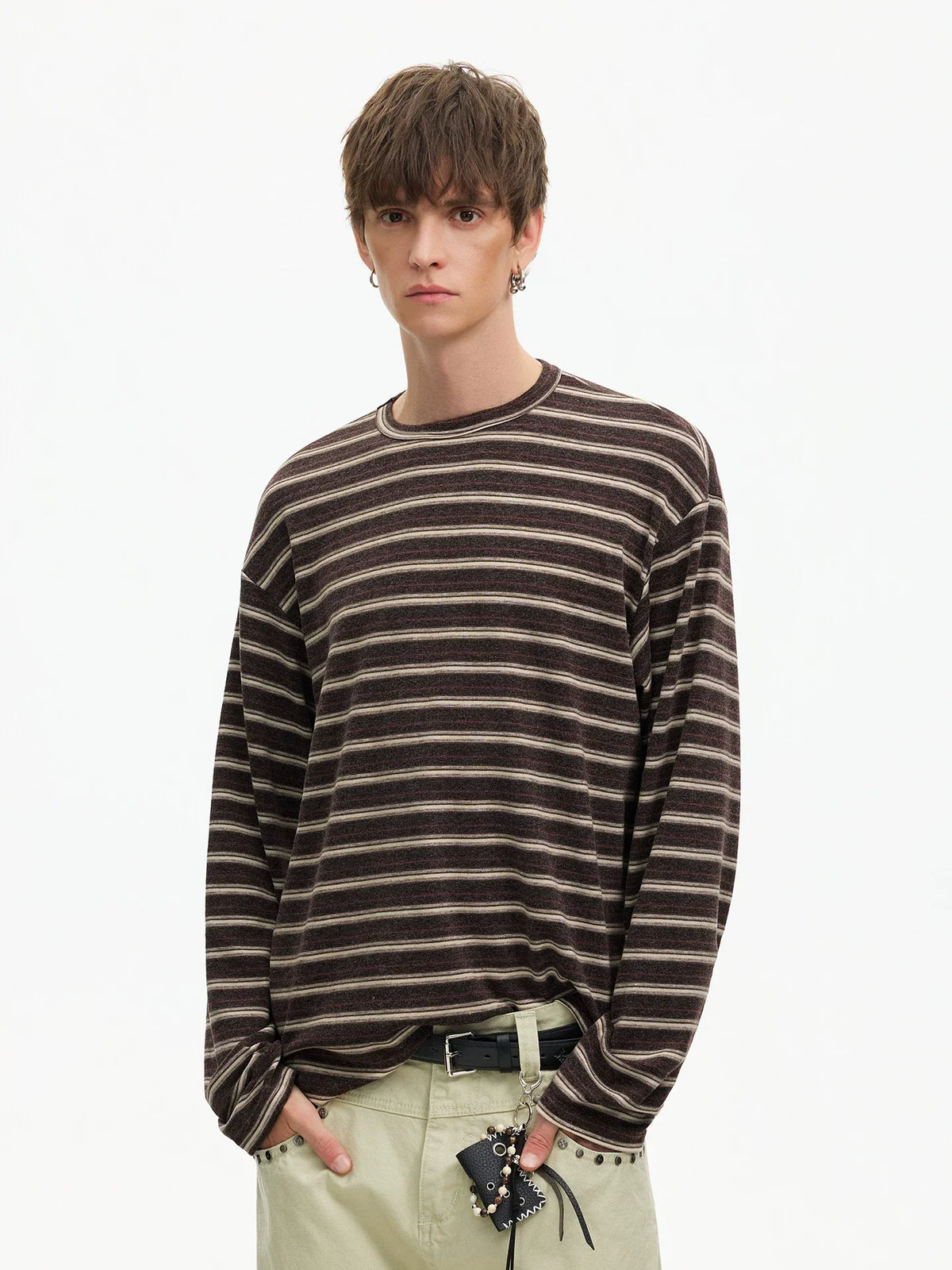 Strata Stripe Long‑Sleeve Tee - Notkicks