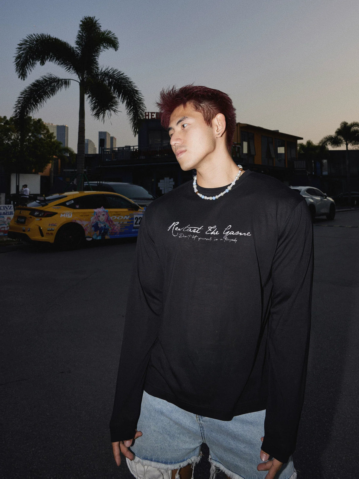 Midnight Reset Script Long Sleeve Tee - Notkicks
