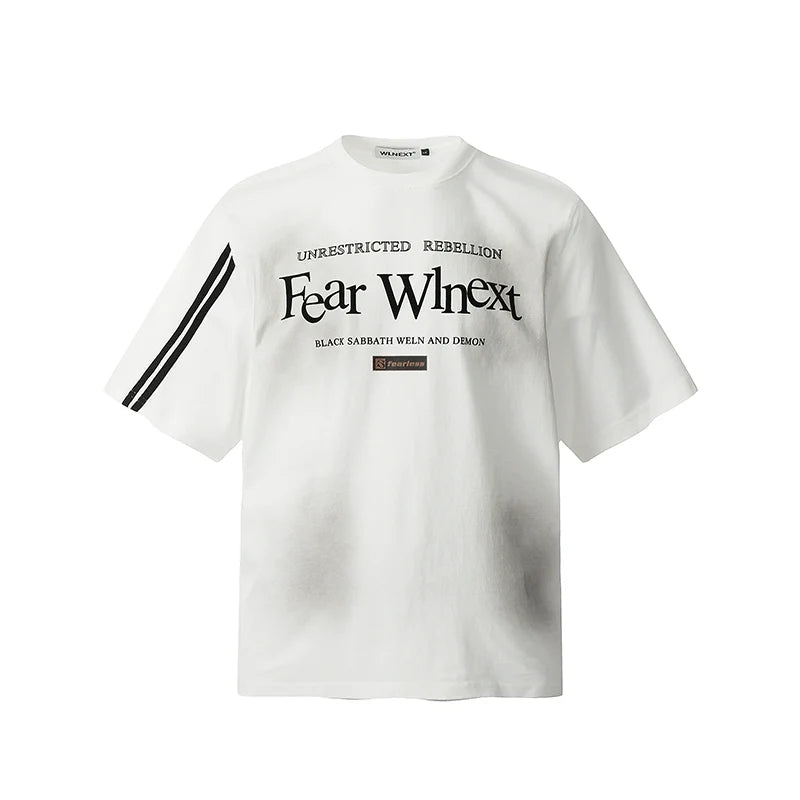 Sporty Sleeves Graphic Oversized T-Shirt - Notkicks