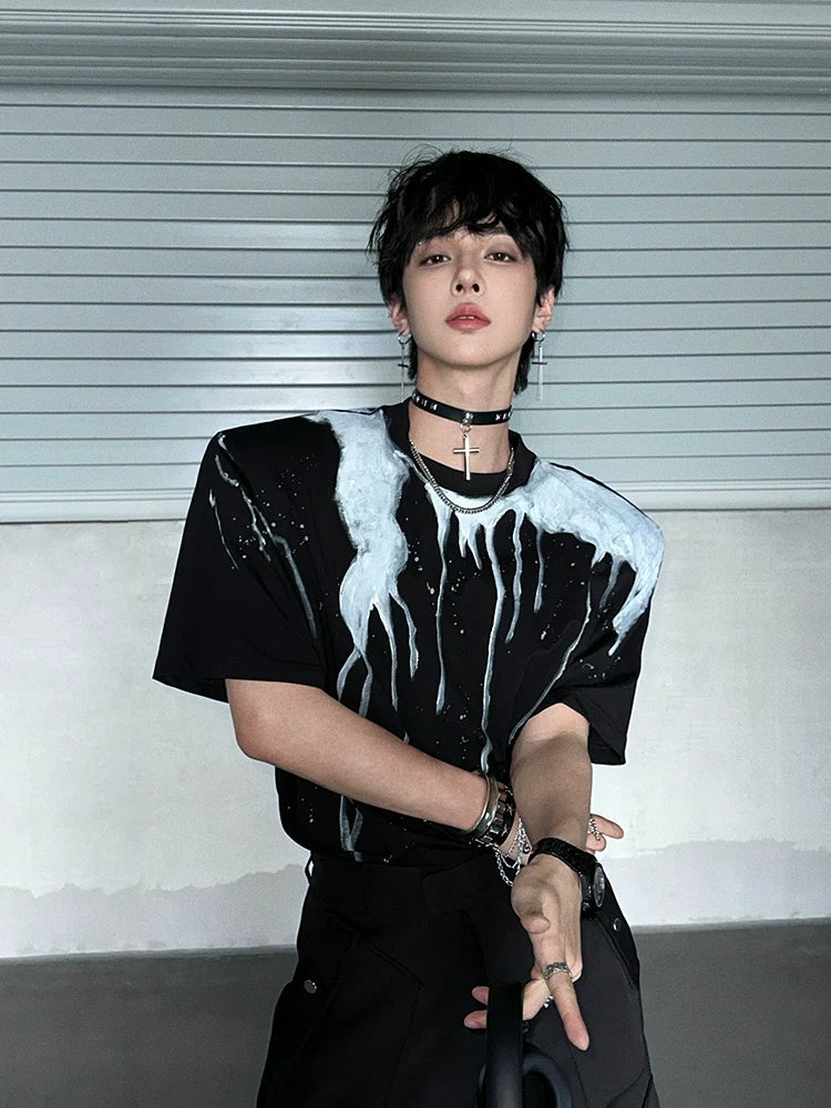 Drip Print Oversized T-Shirt - Notkicks