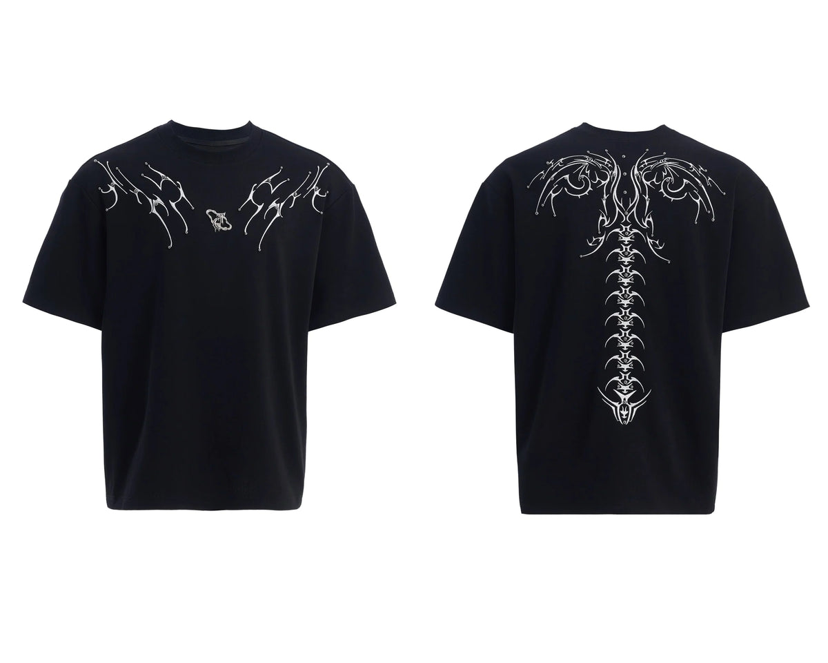 Crystal Wing White Oversized Tee - Notkicks