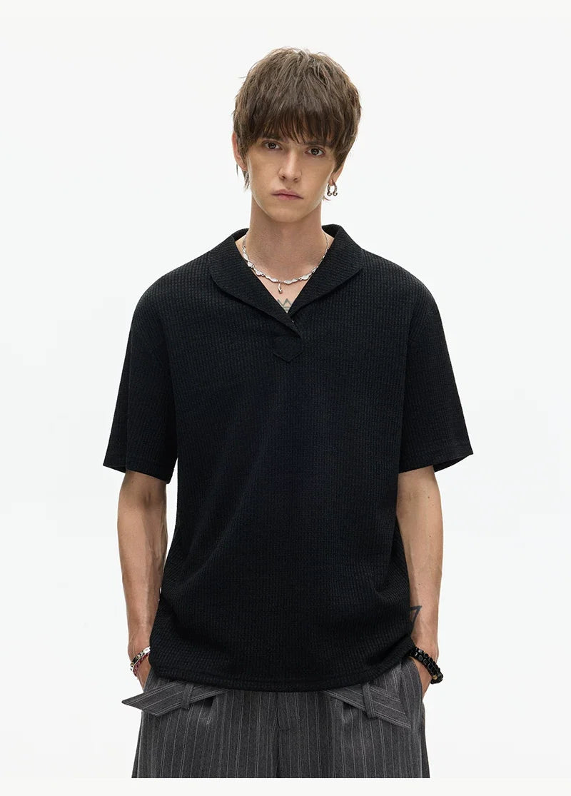 Slate Ridge Shawl Collar Knit Tee - Notkicks