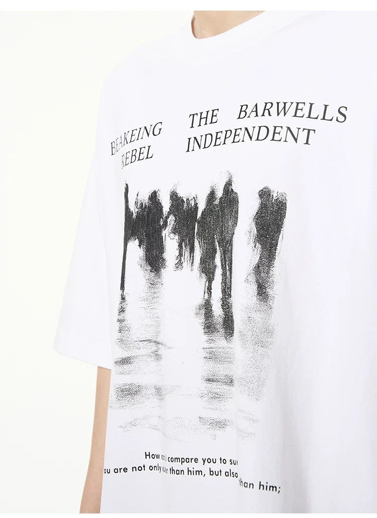 Oversized Crowd Graphic T-Shirt - Notkicks