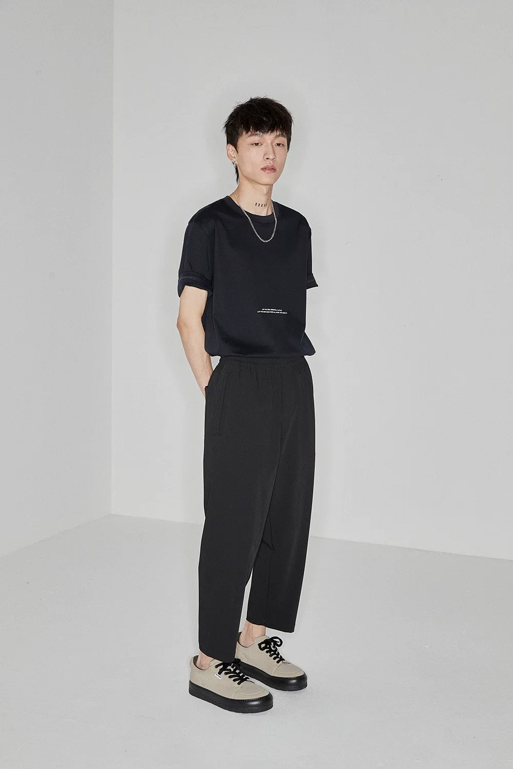 Color Block Letter Print Standard Tee - Notkicks
