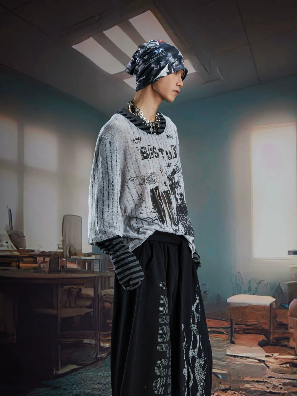 Beststuff Phantom Stripe Layered Tee - Notkicks