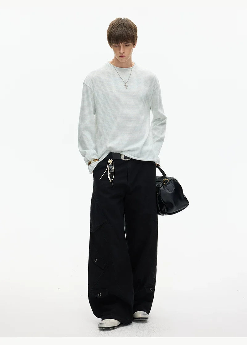 Tidal Stripe Layered Long Sleeve Tee - Notkicks