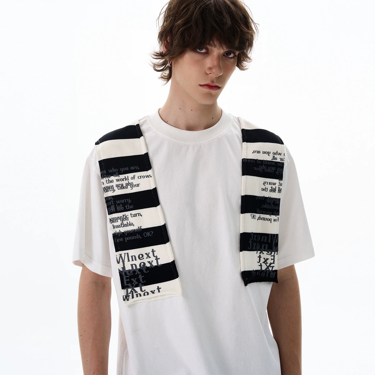 Graphic Stripe Patchwork Tee - Notkicks